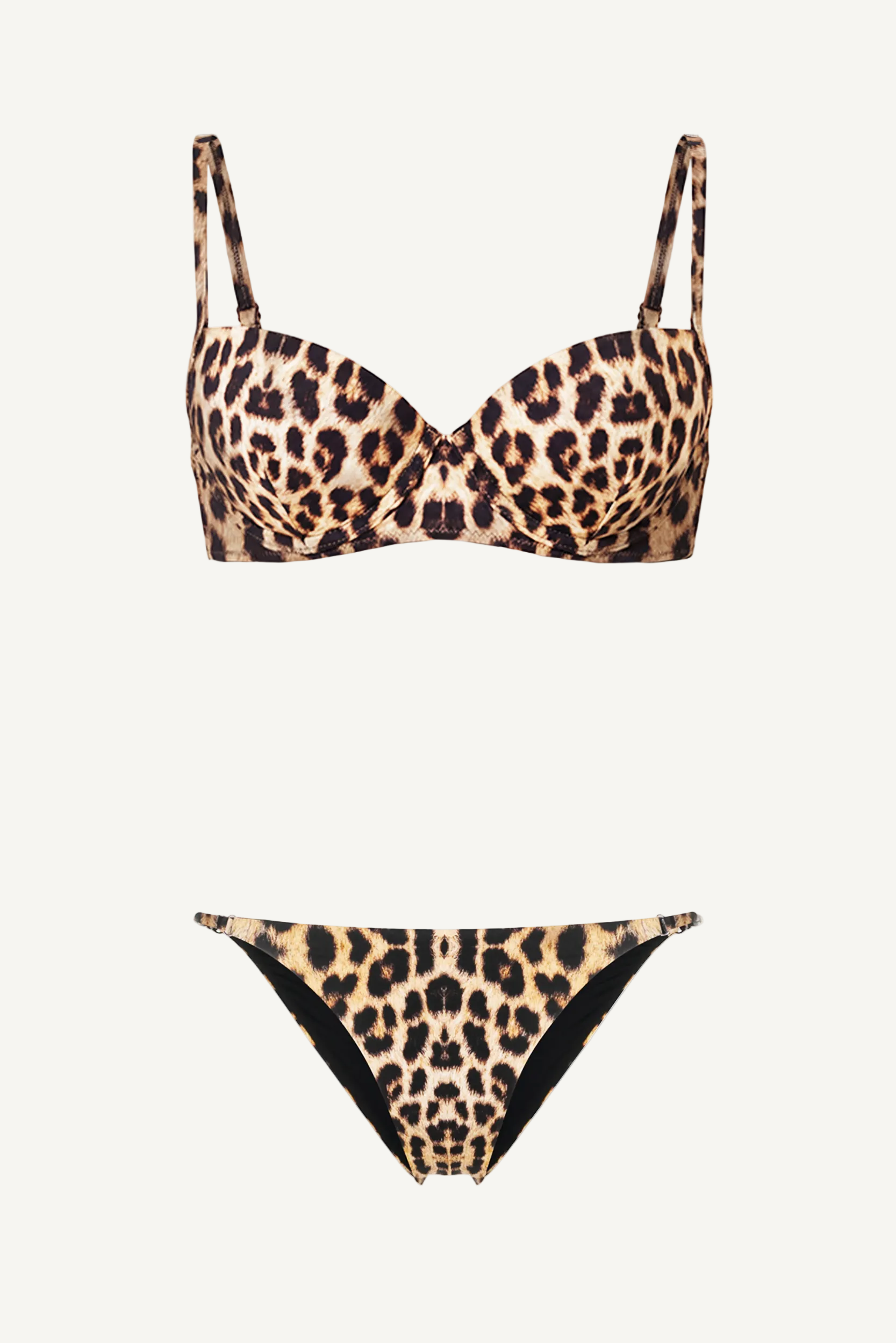 Leopard Push-Up Bra & Basic Bikini