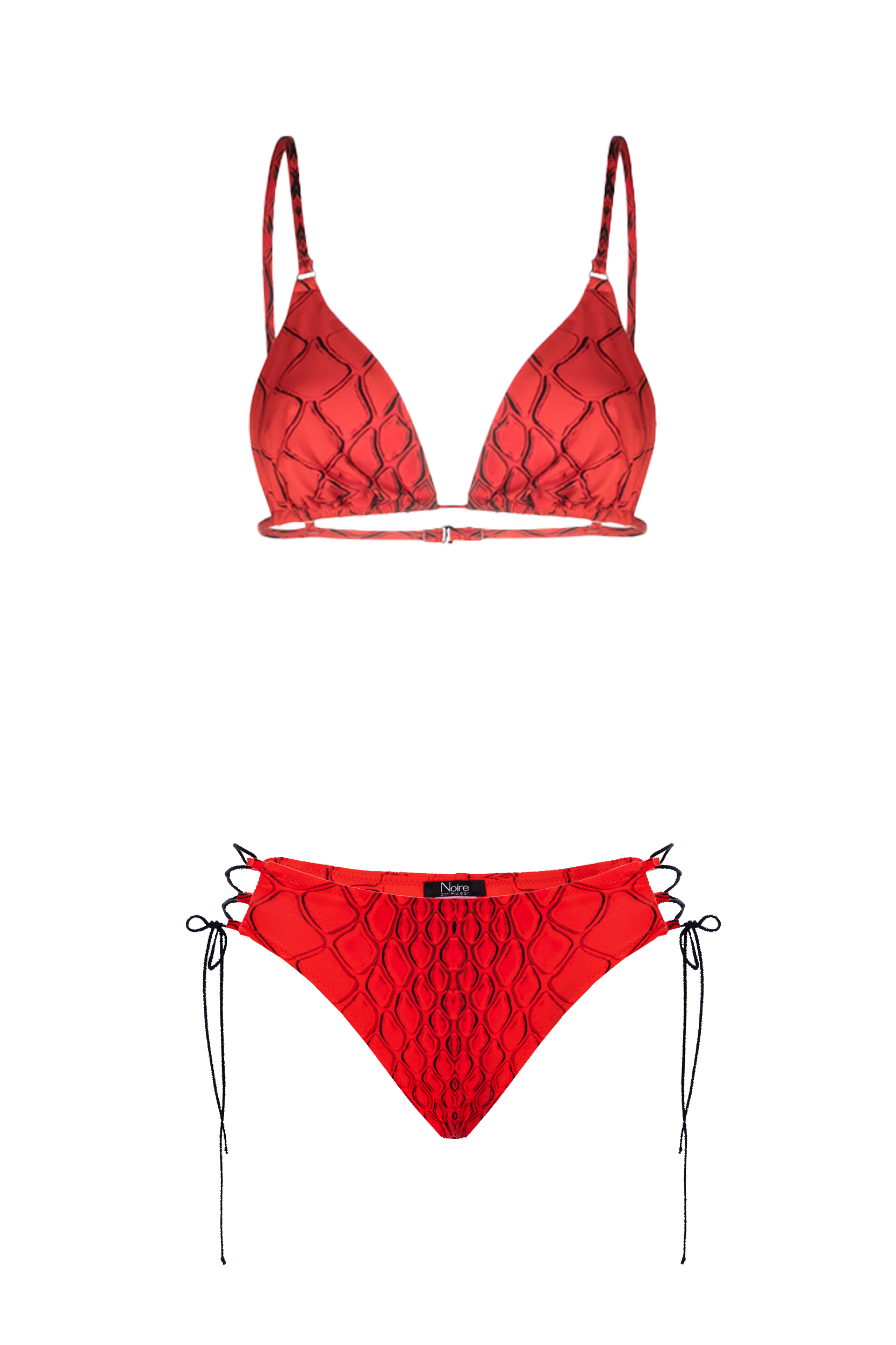 Red Snake Tanning Top & Low Rise Bottom