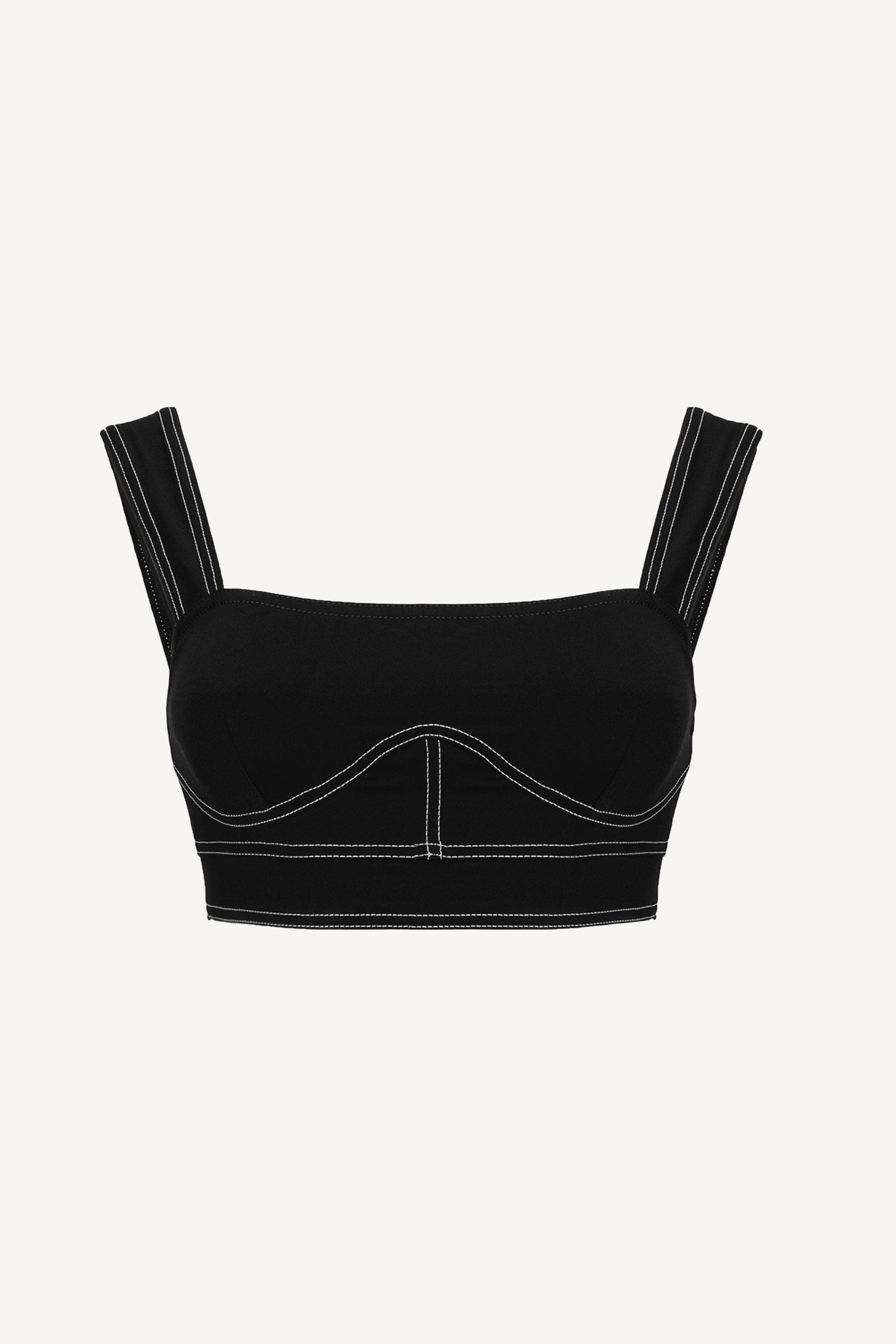 Sutien de baie Corset Lines Negru
