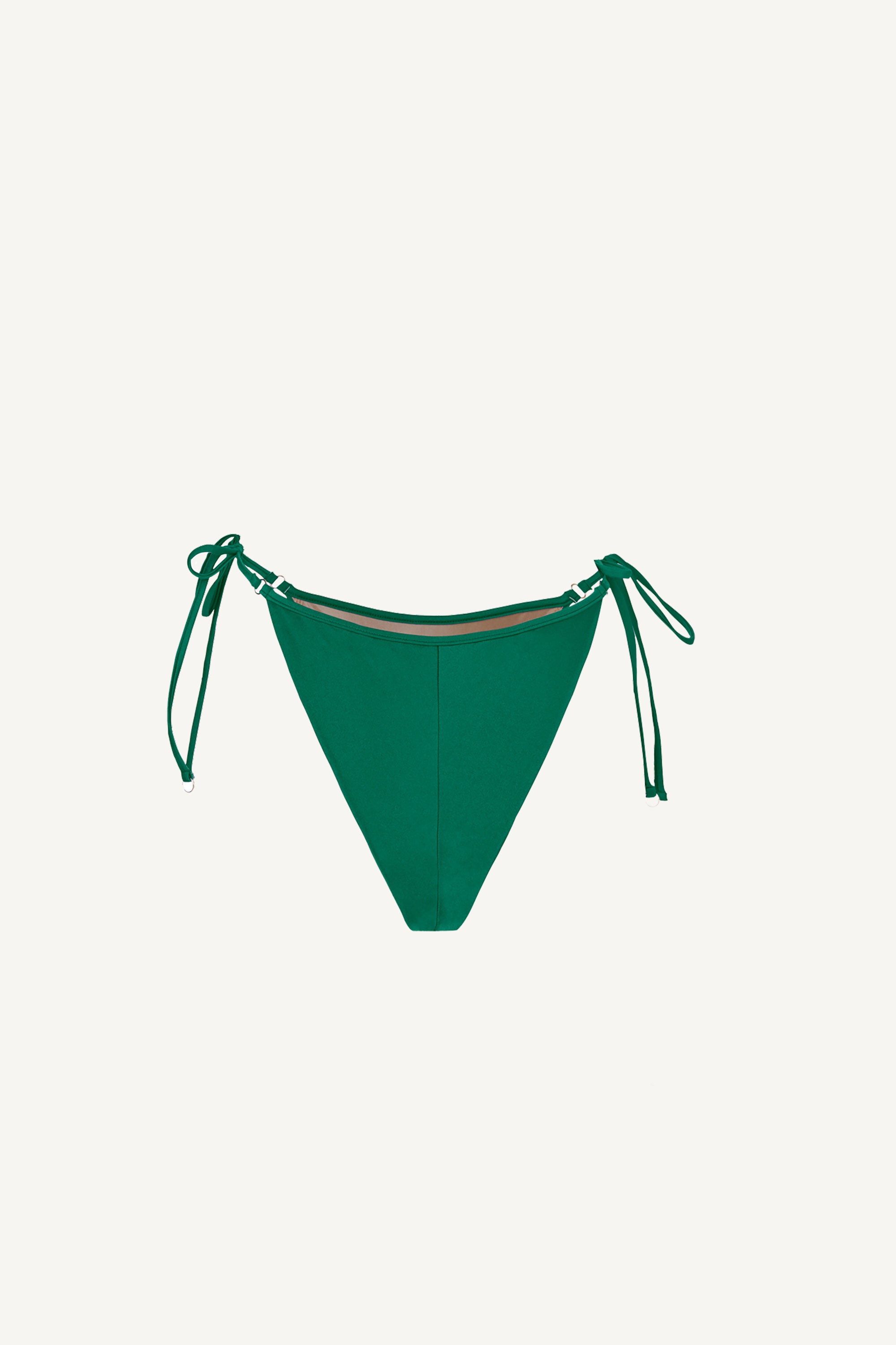 Slip de baie brazilian cu șnur Verde Smarald