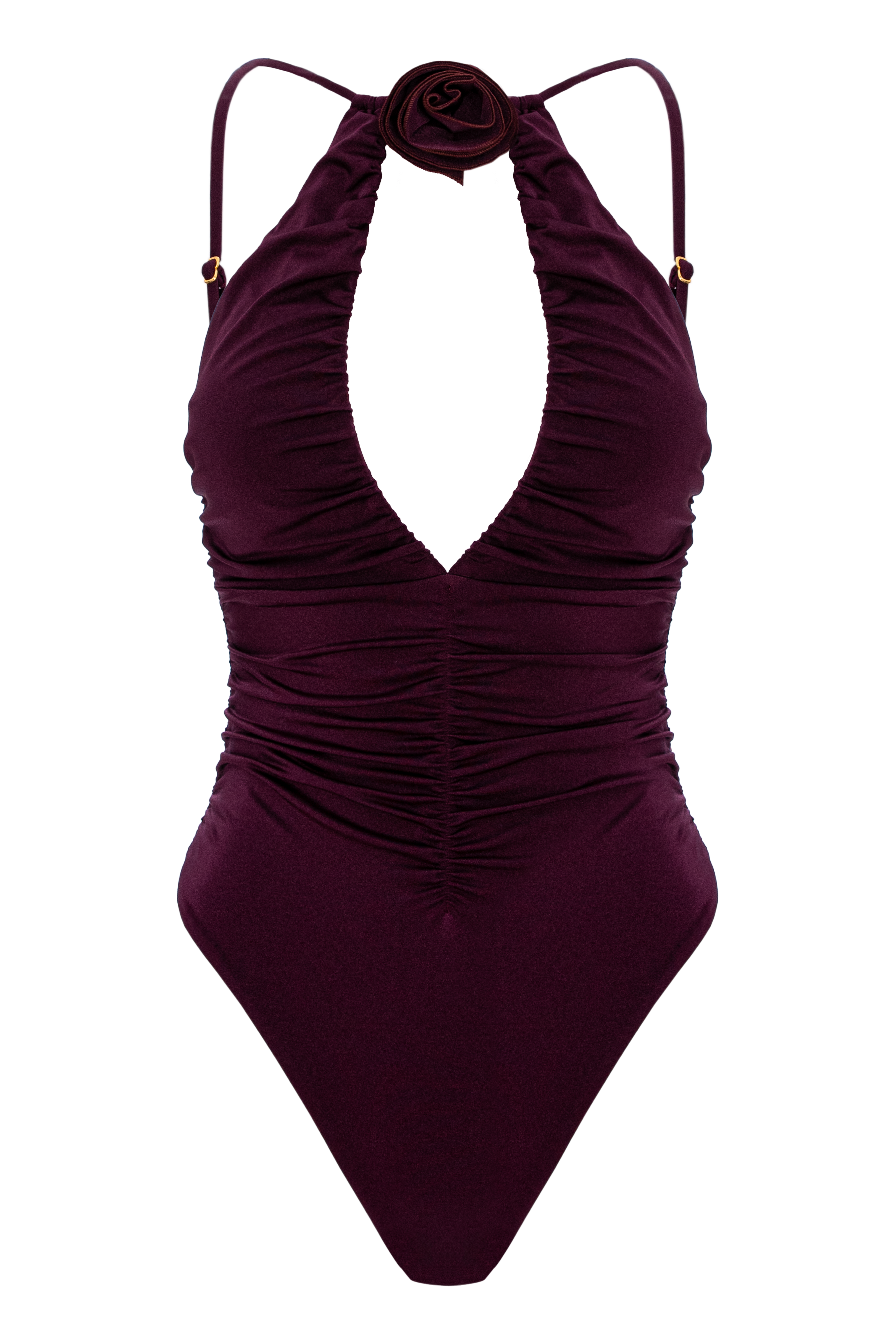 Plum Flower Ruched One Piece
