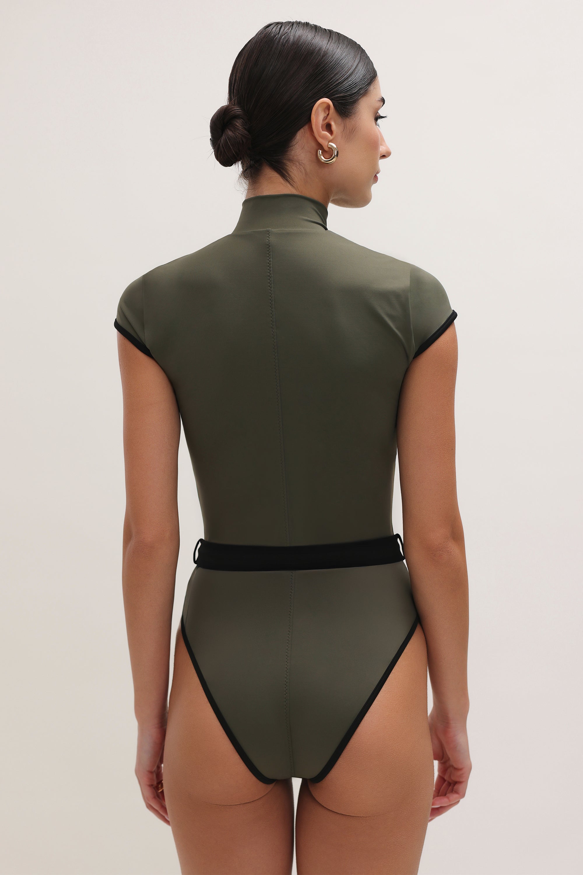 Costum de baie întreg Nikki Khaki