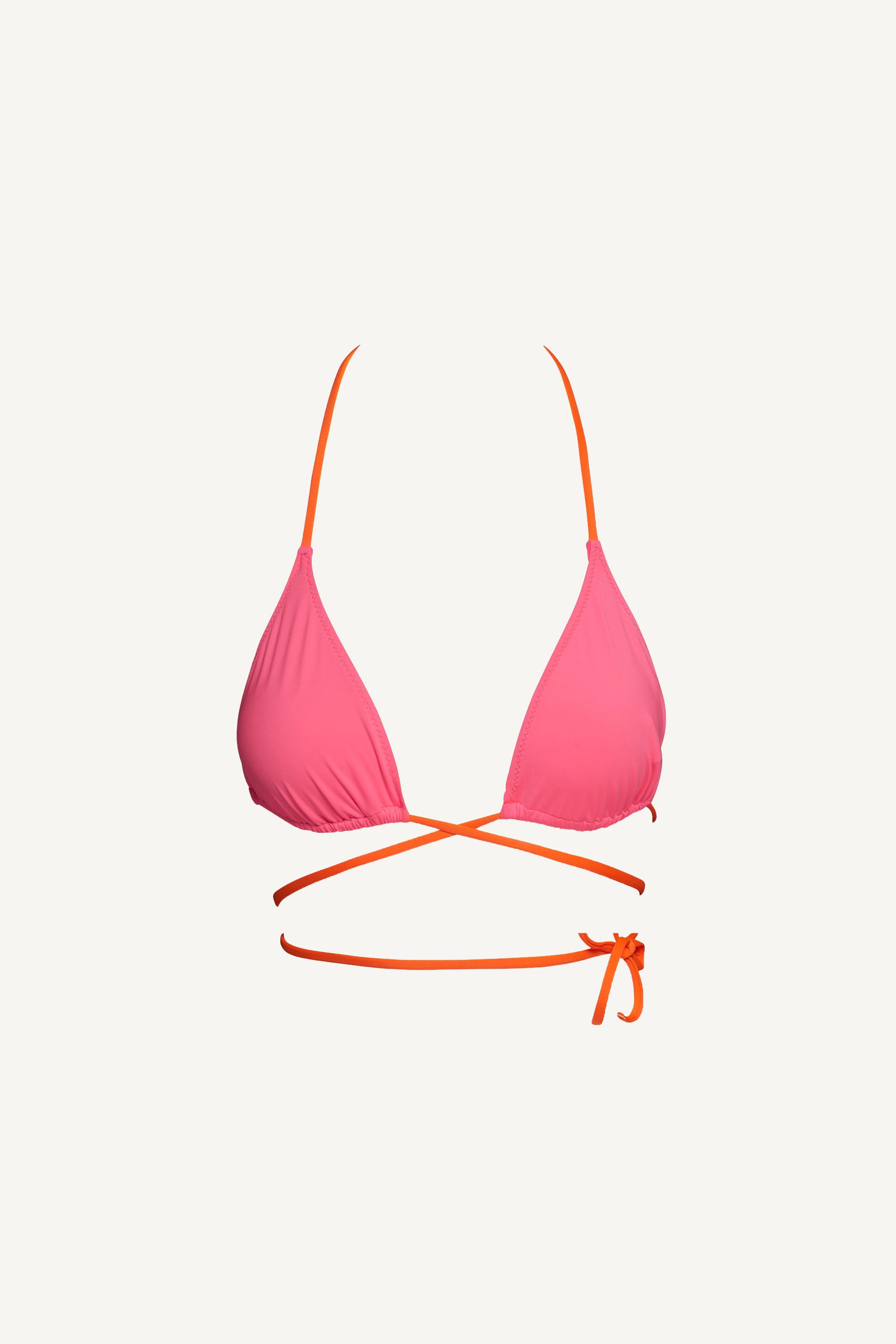 Sutien de baie triunghi de bronzat Roz Neon