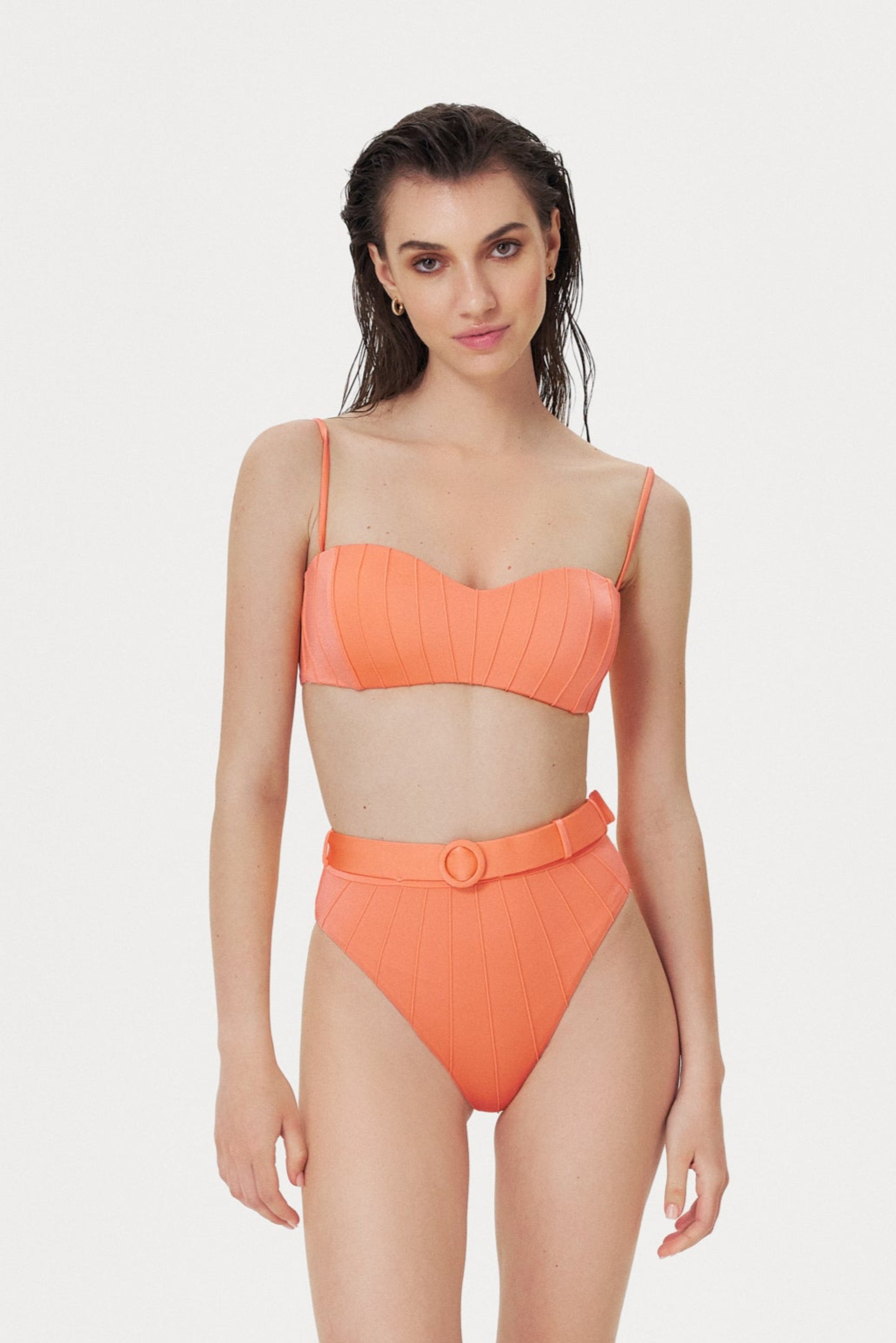 Sutien de baie Bandeau Coquillage Portocaliu