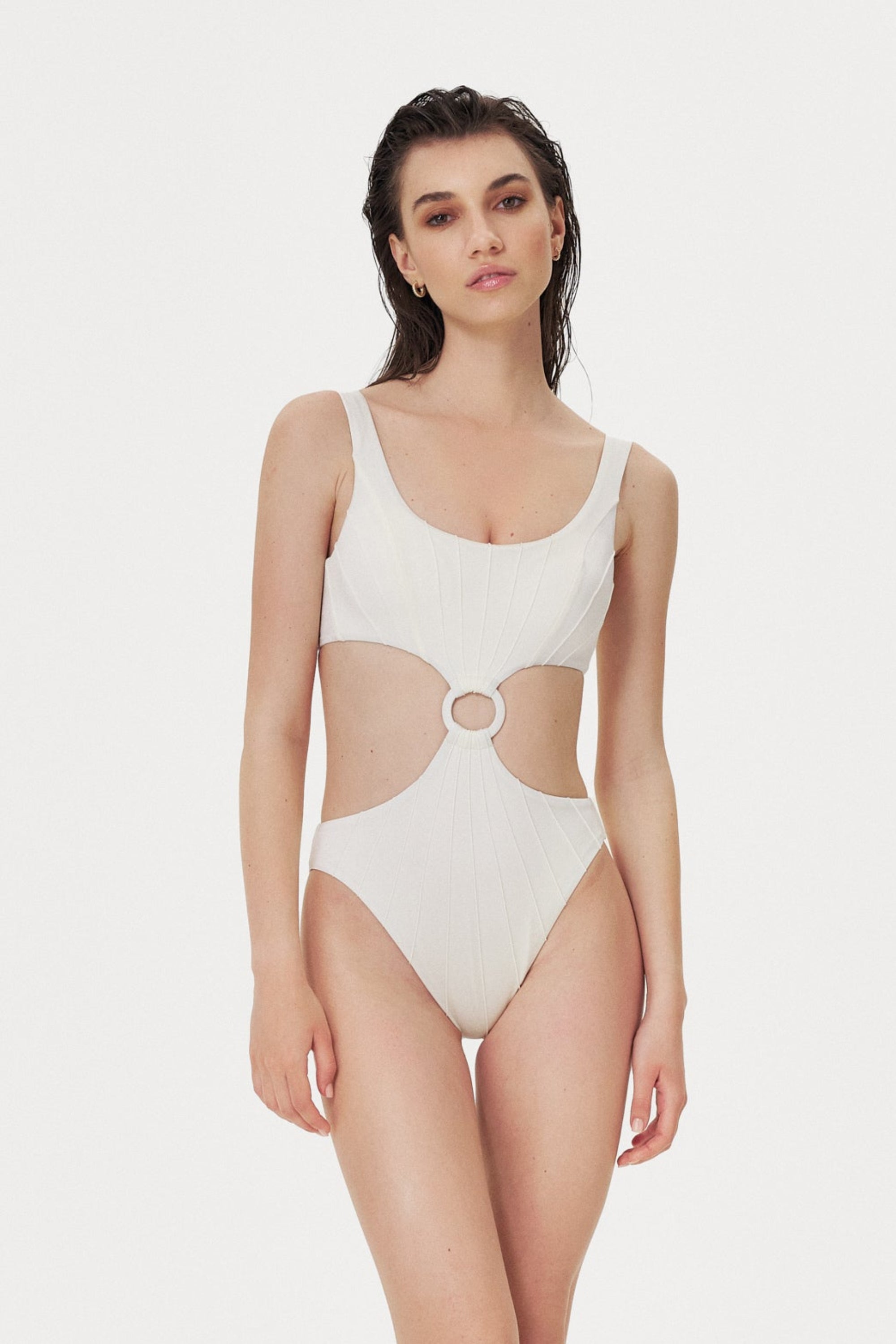 Pearl Coquillage Cut-Out One Piece
