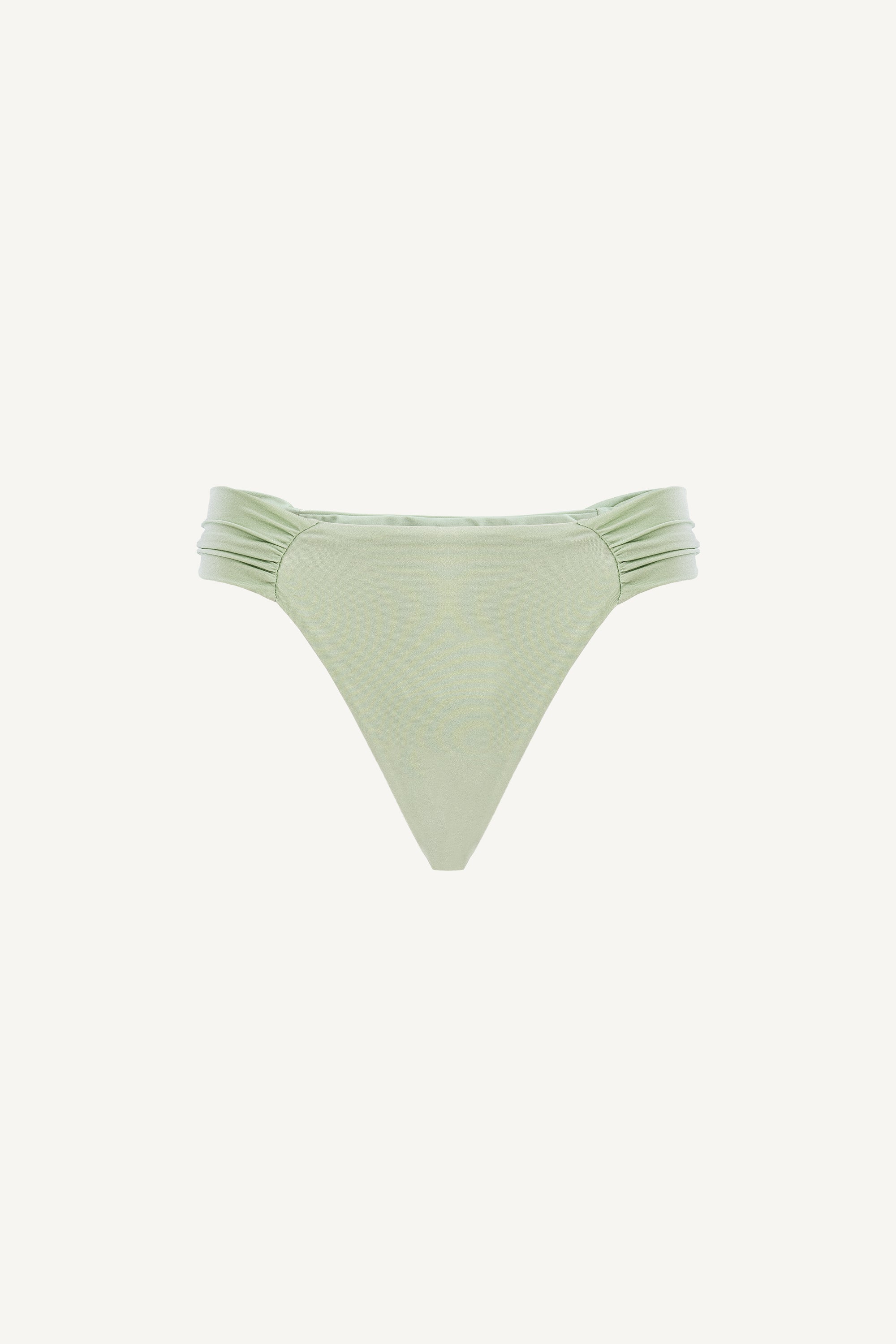 Slip de baie brazilian drapat Verde Pal