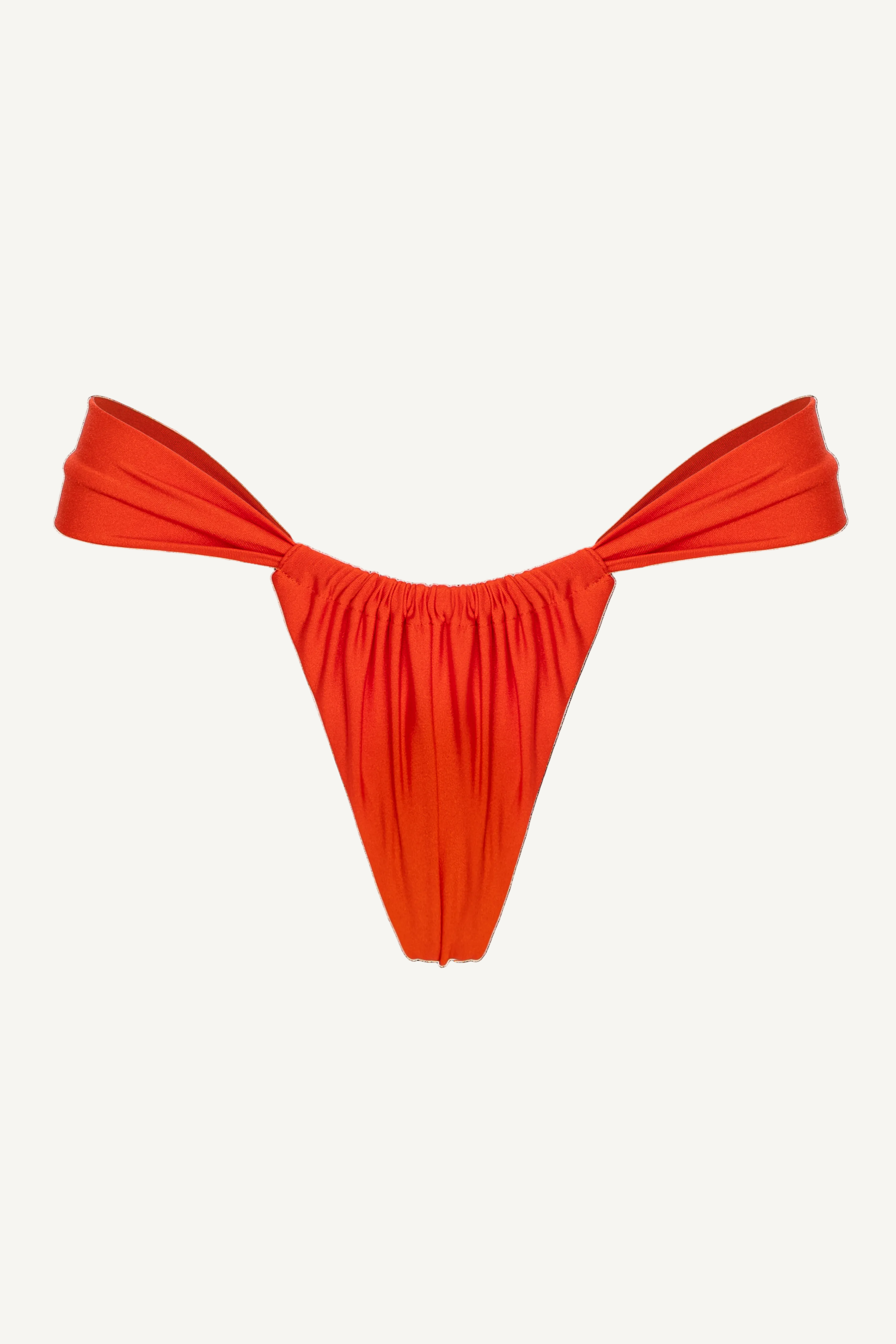 Slip de baie tanga drapat portocaliu Sunstone