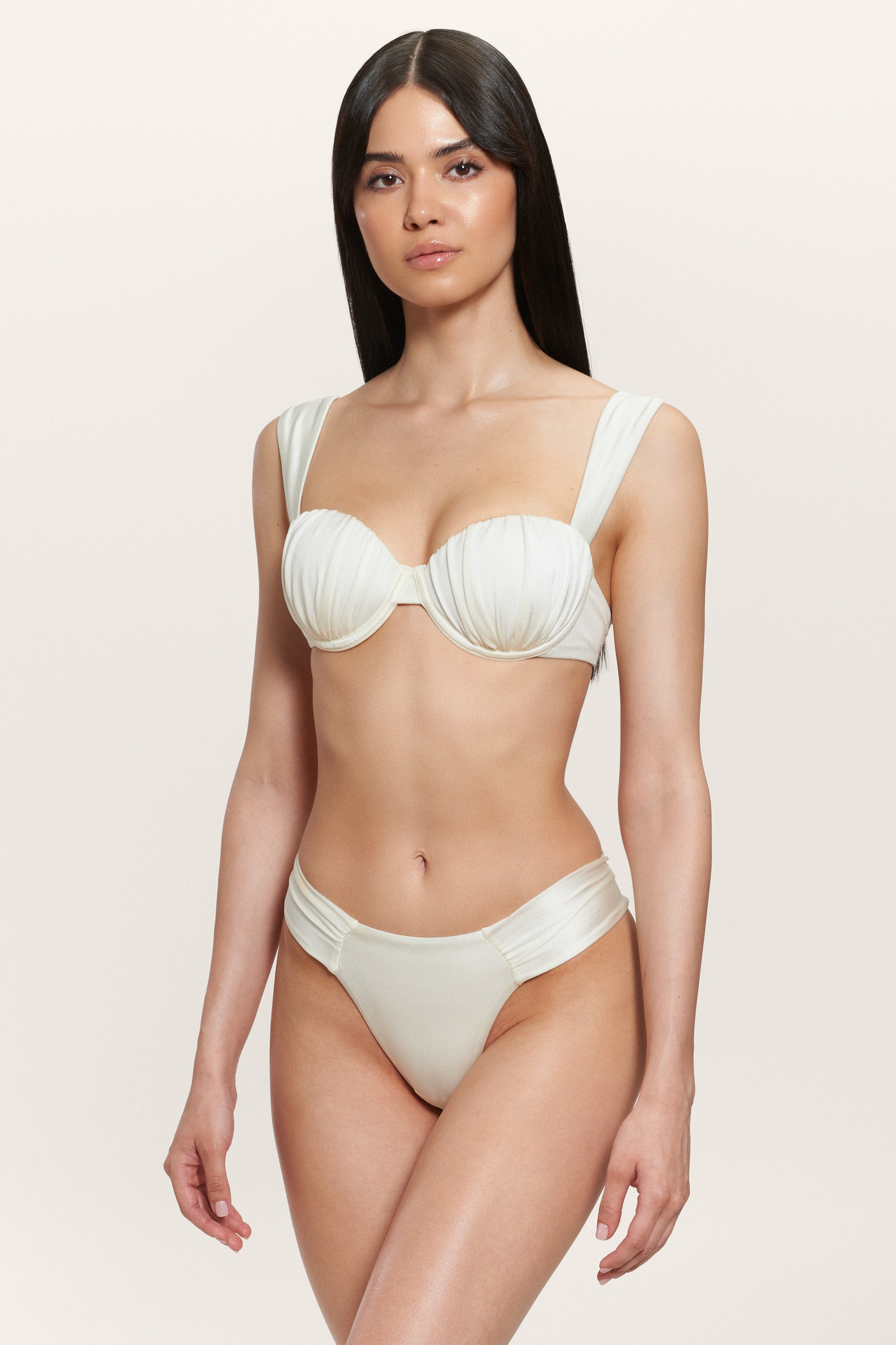 Pearl Brazilian Ruched Bottom