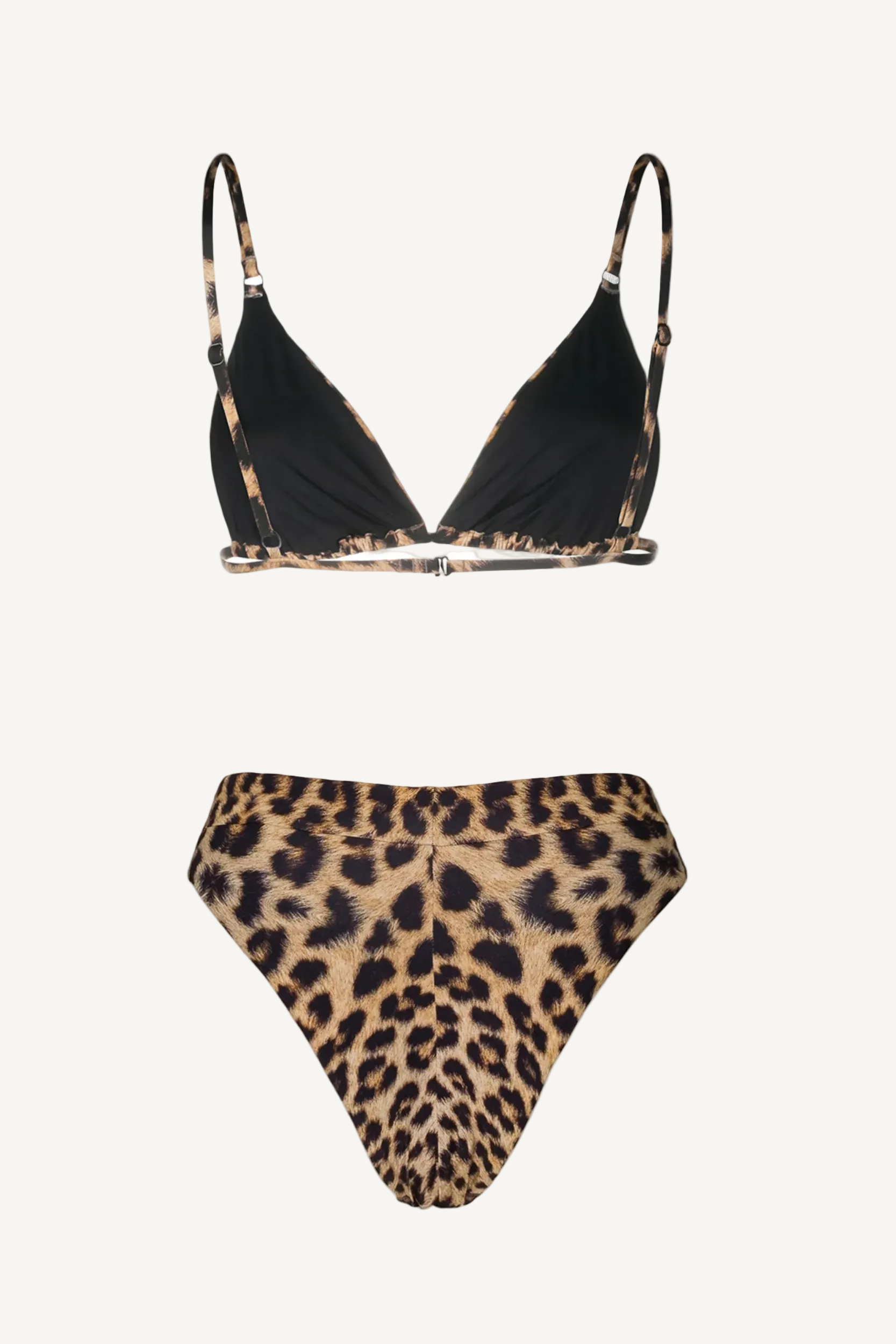 Top Triunghi Leopard & Slipul cu Talie Înaltă