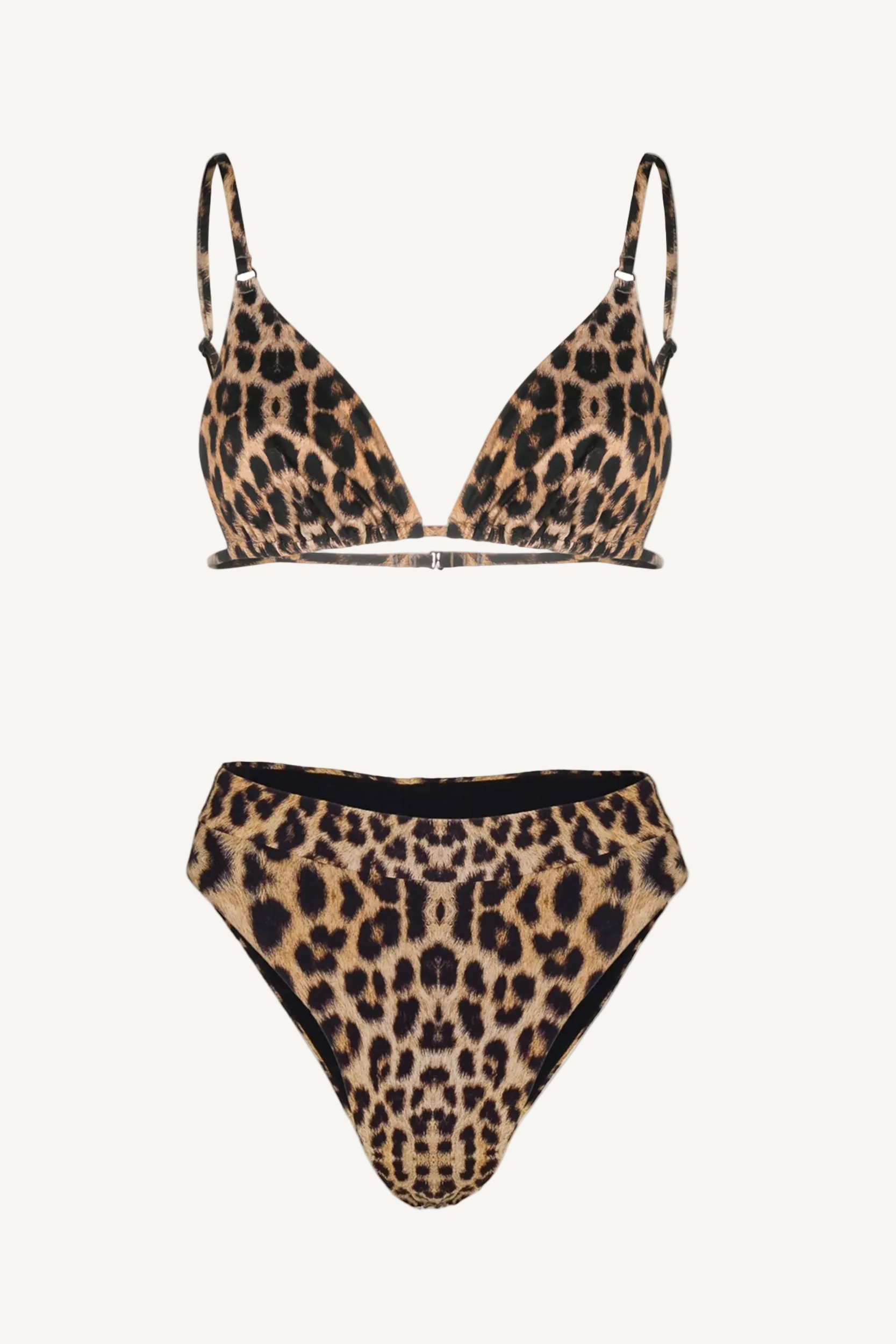 Top Triunghi Leopard & Slipul cu Talie Înaltă