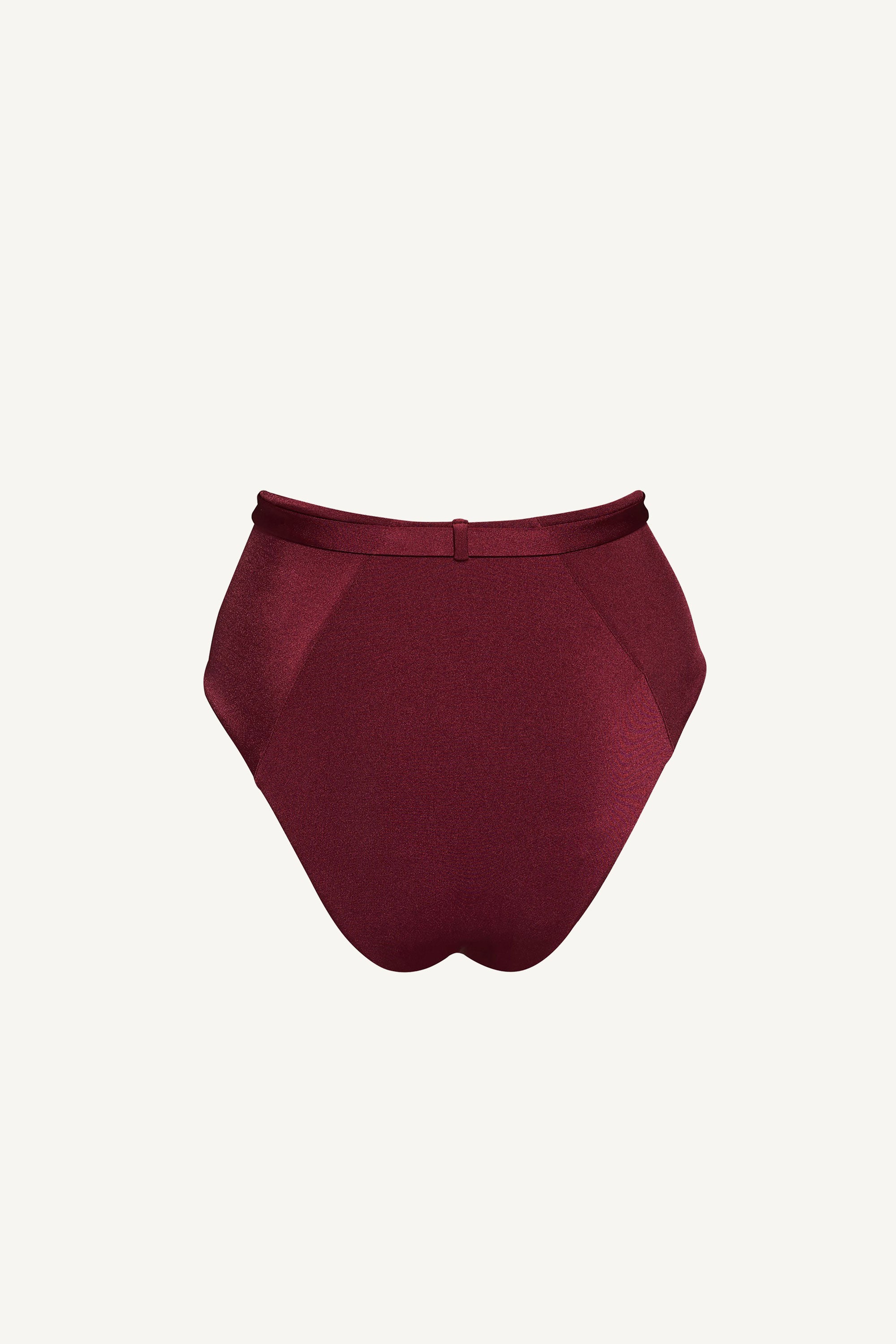 Burgundy Classic High Waist Bottom