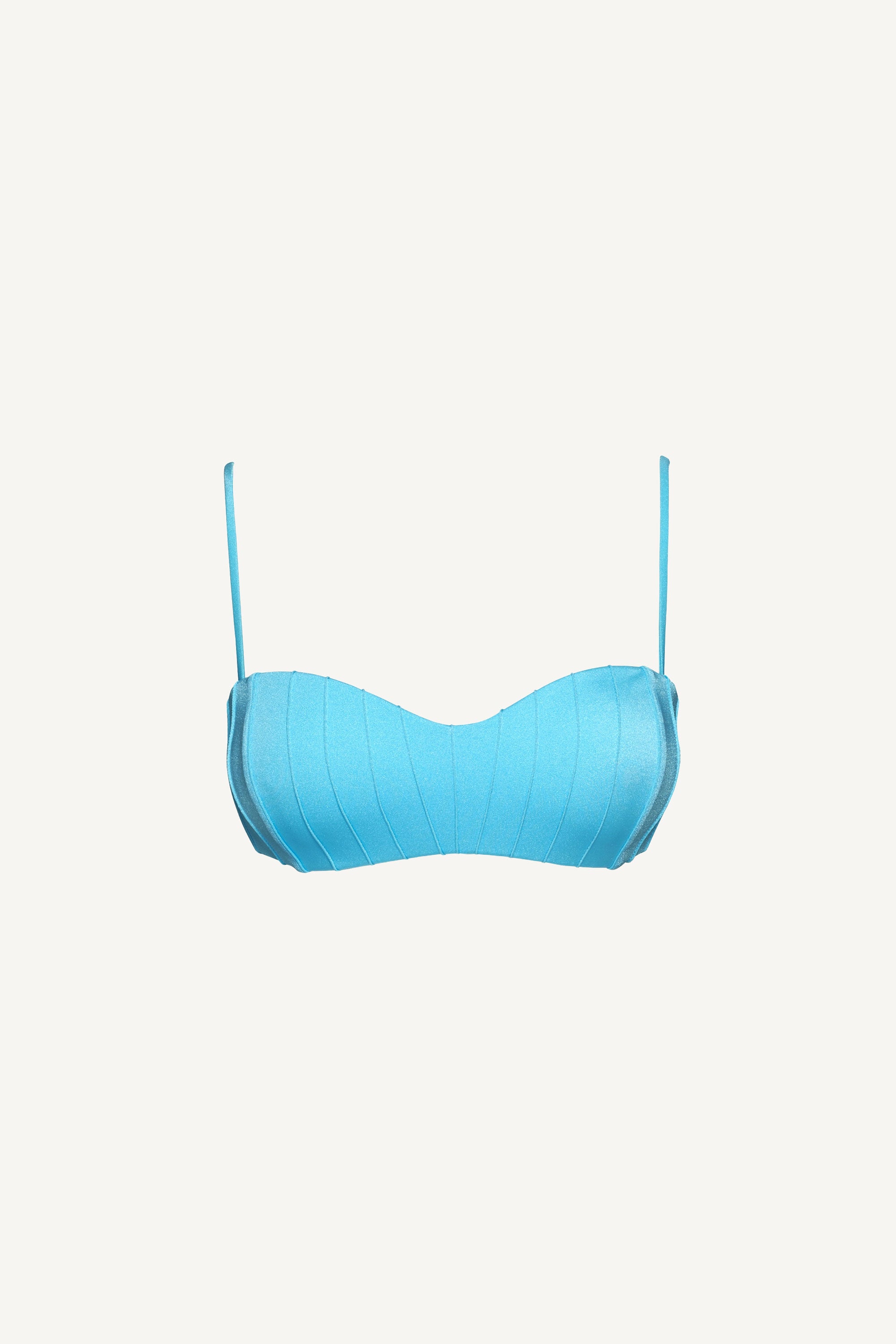 Baby Blue Coquillage Bandeau Top