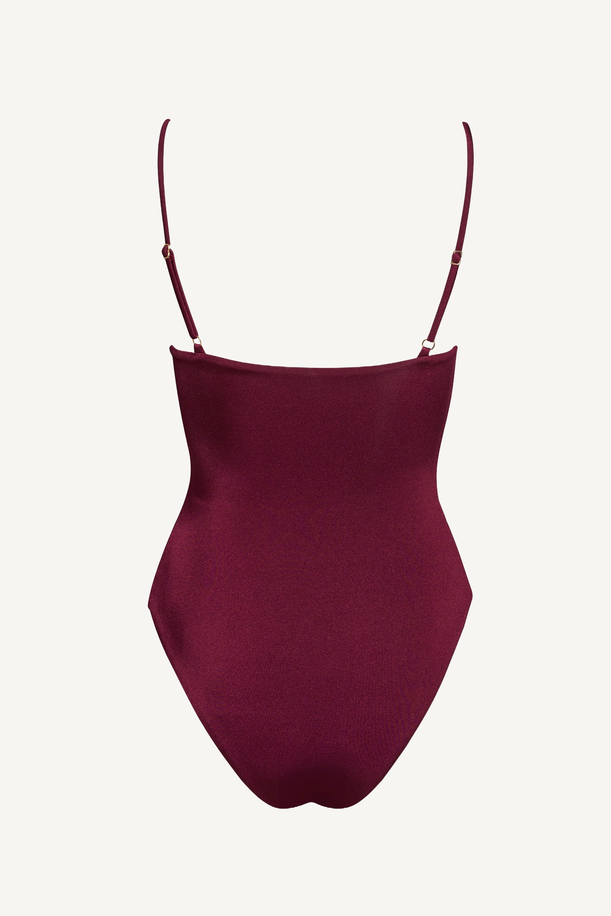 Burgundy Spiral Round Cup One Piece