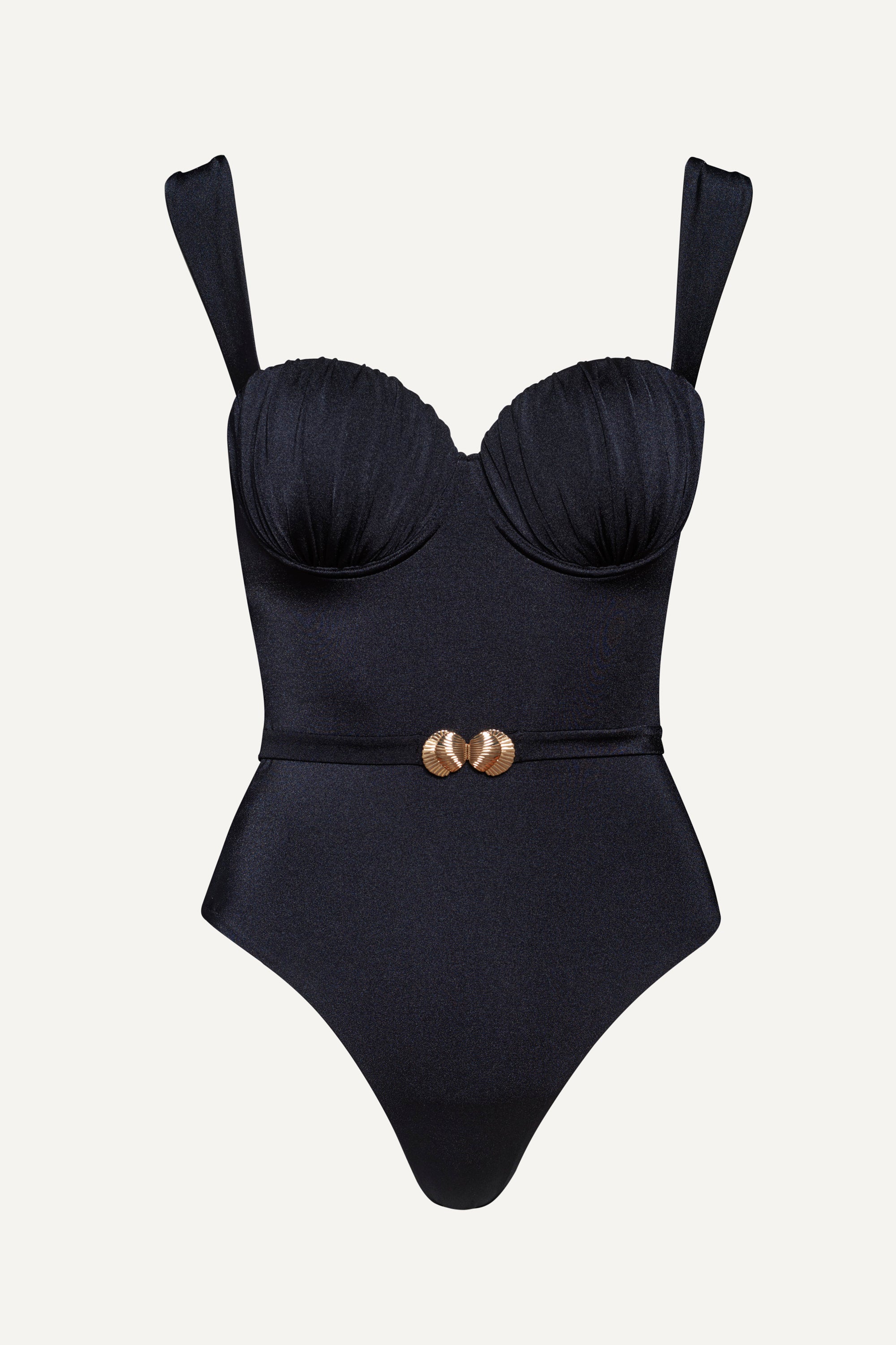 Onyx Seashell Balconette One Piece