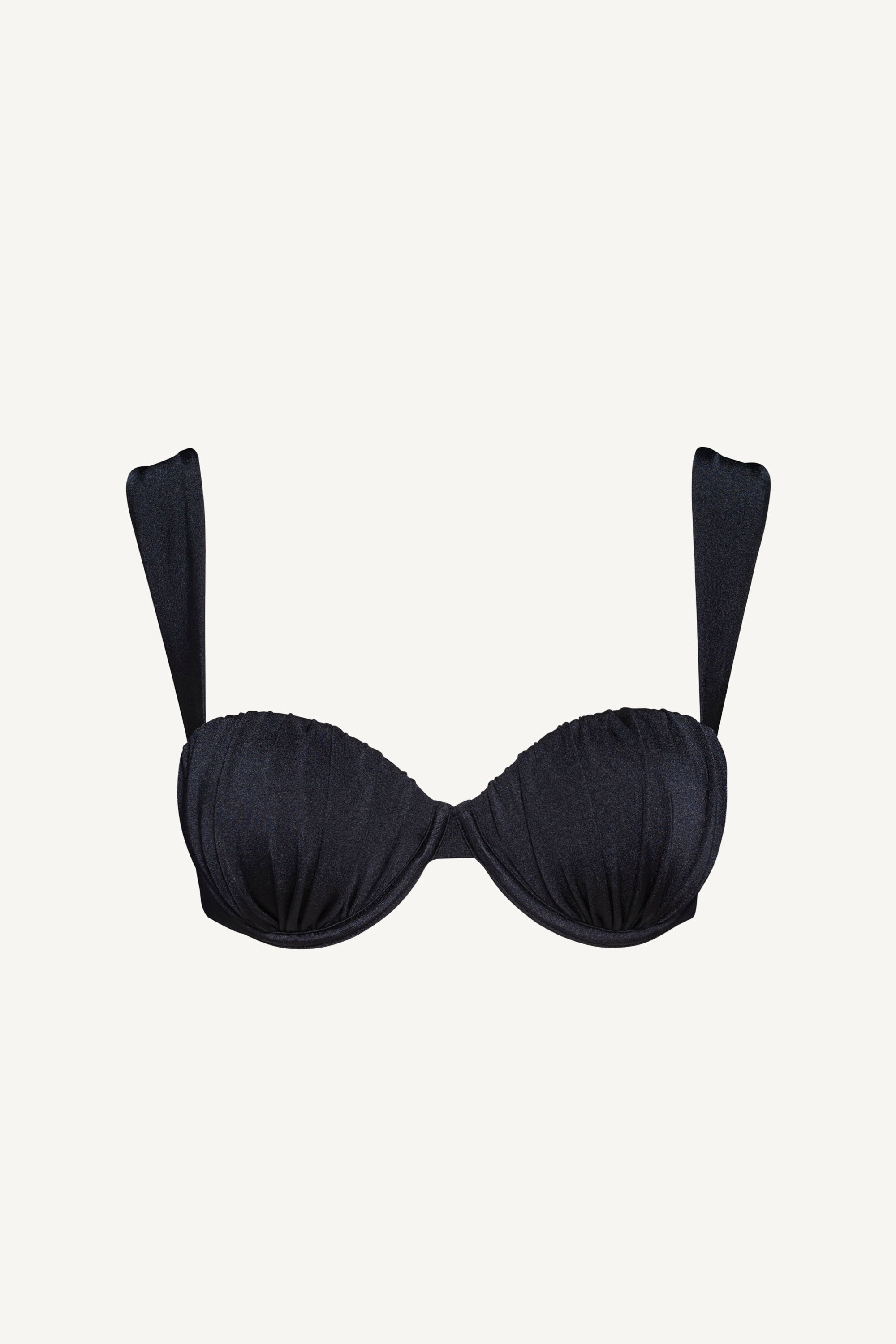 Onyx Ruched Balconette Underwire Top