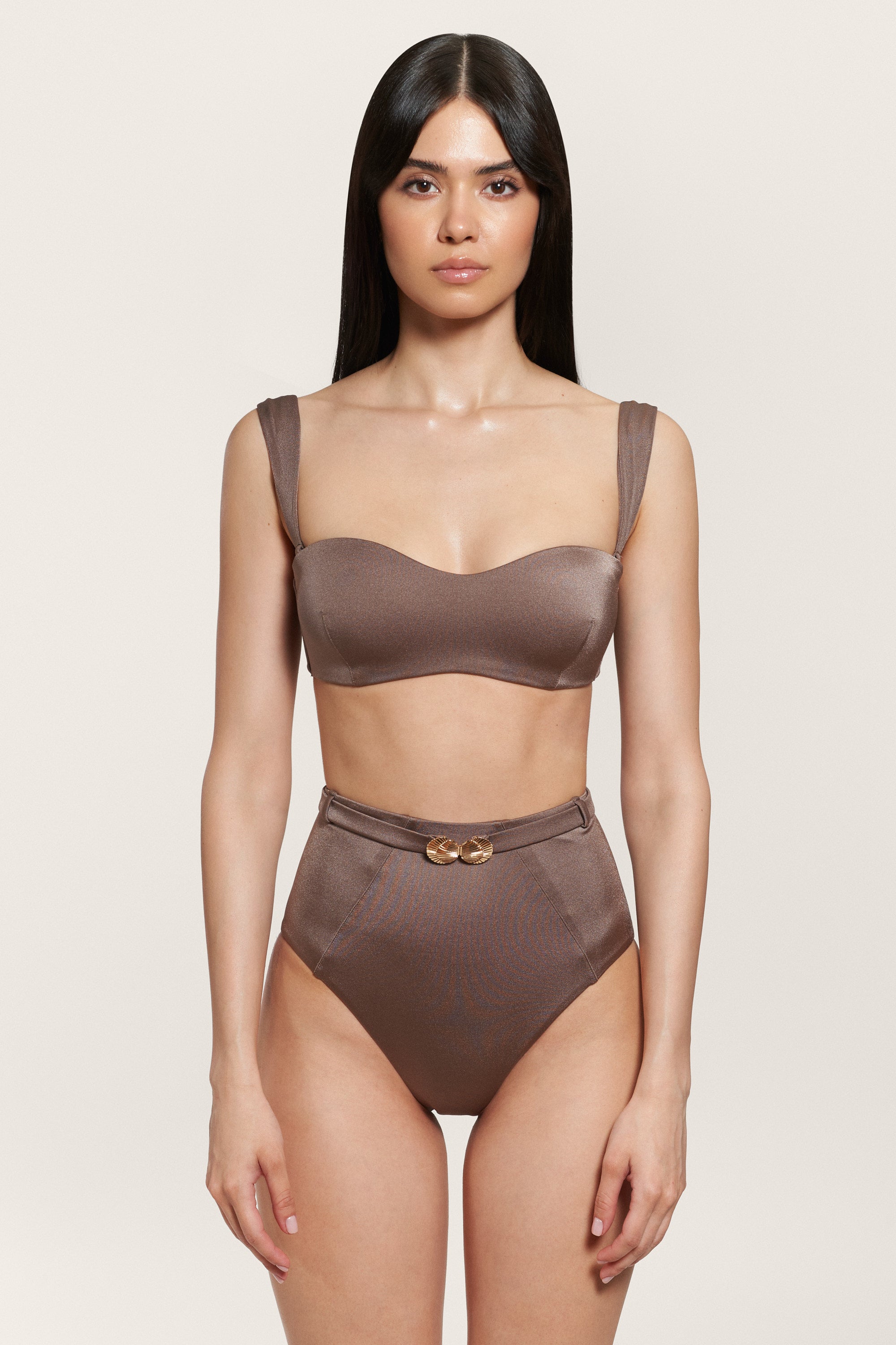 Taupe Bandeau Top