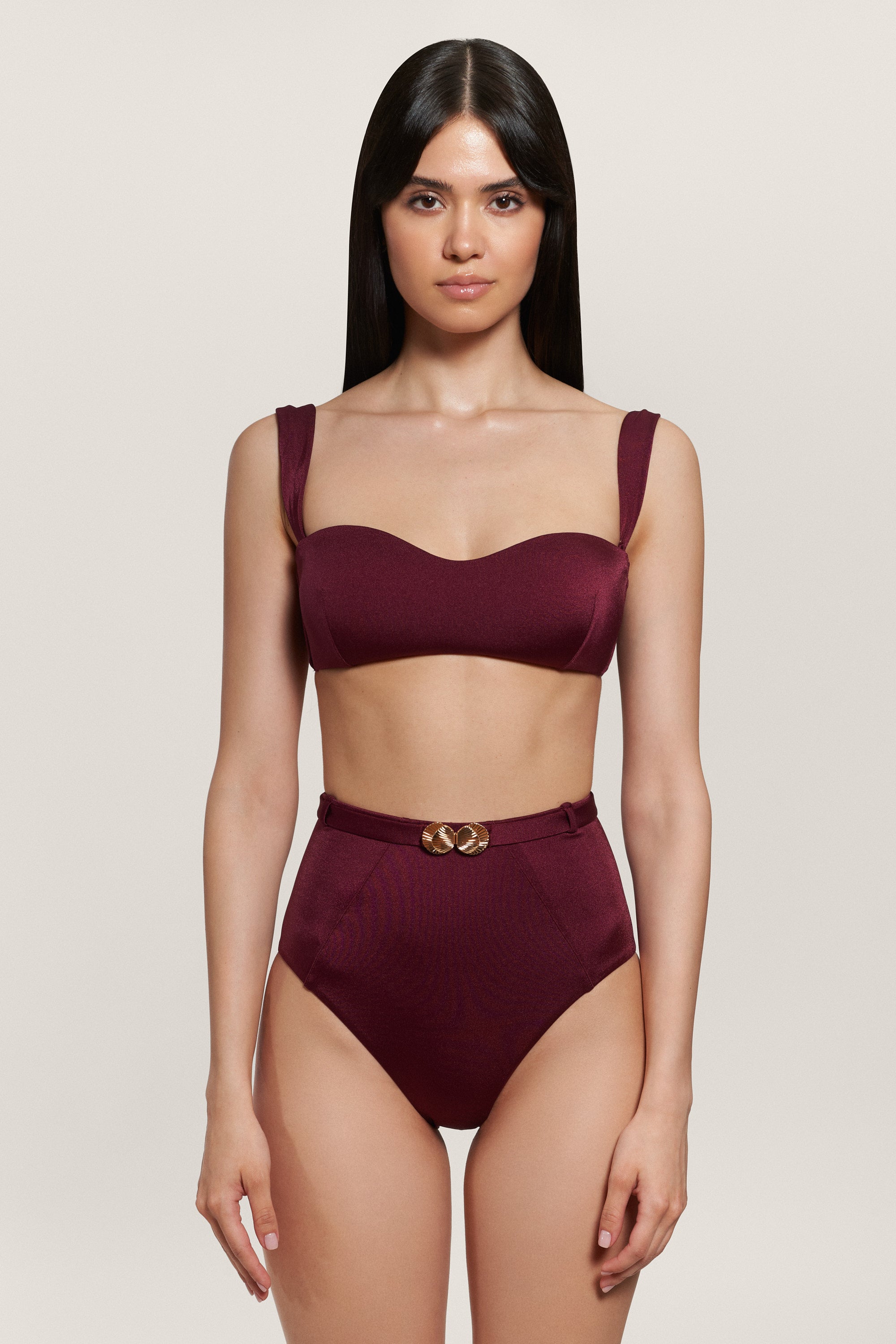 Burgundy Bandeau Top