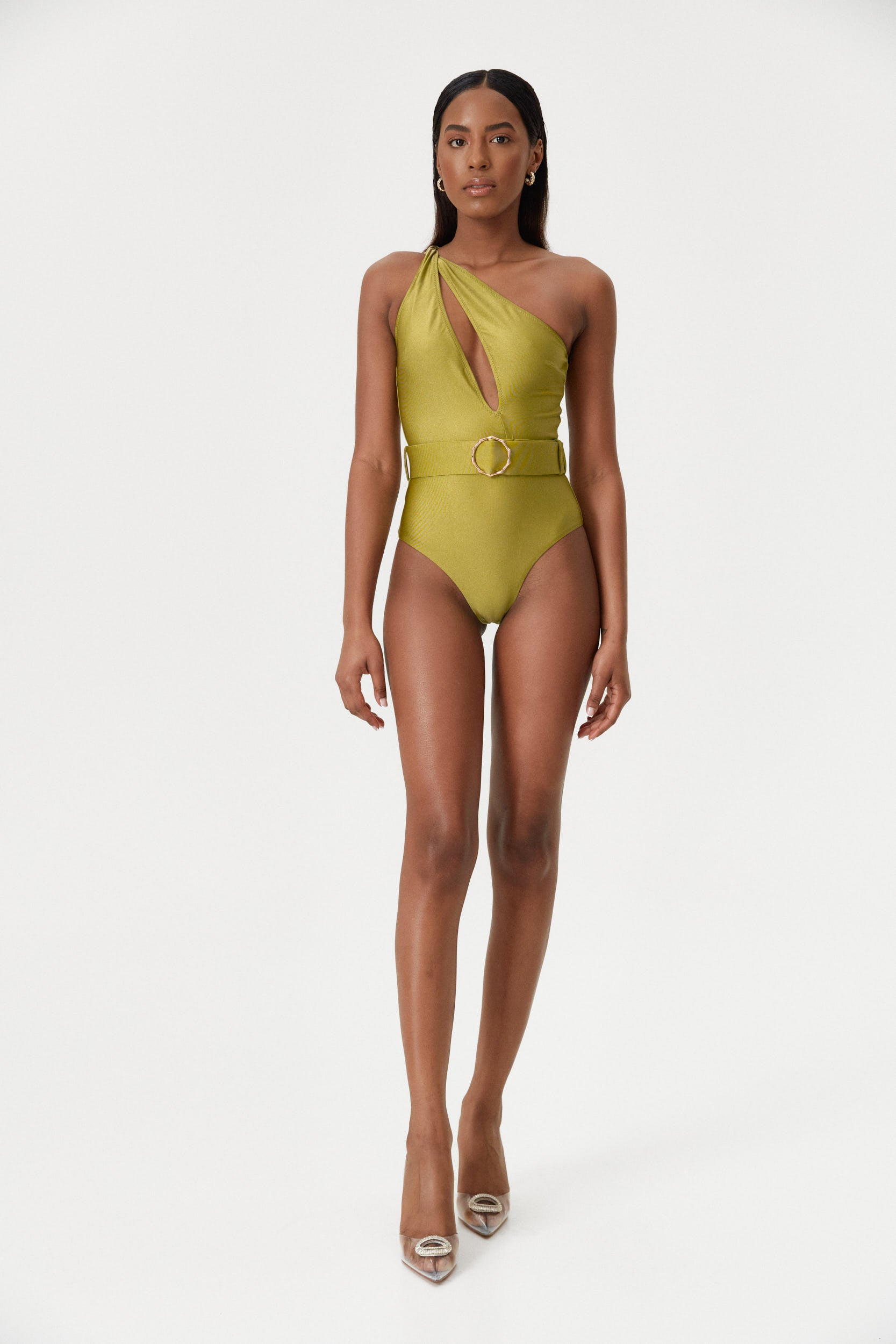 Peridot One-Shoulder Swimsuit