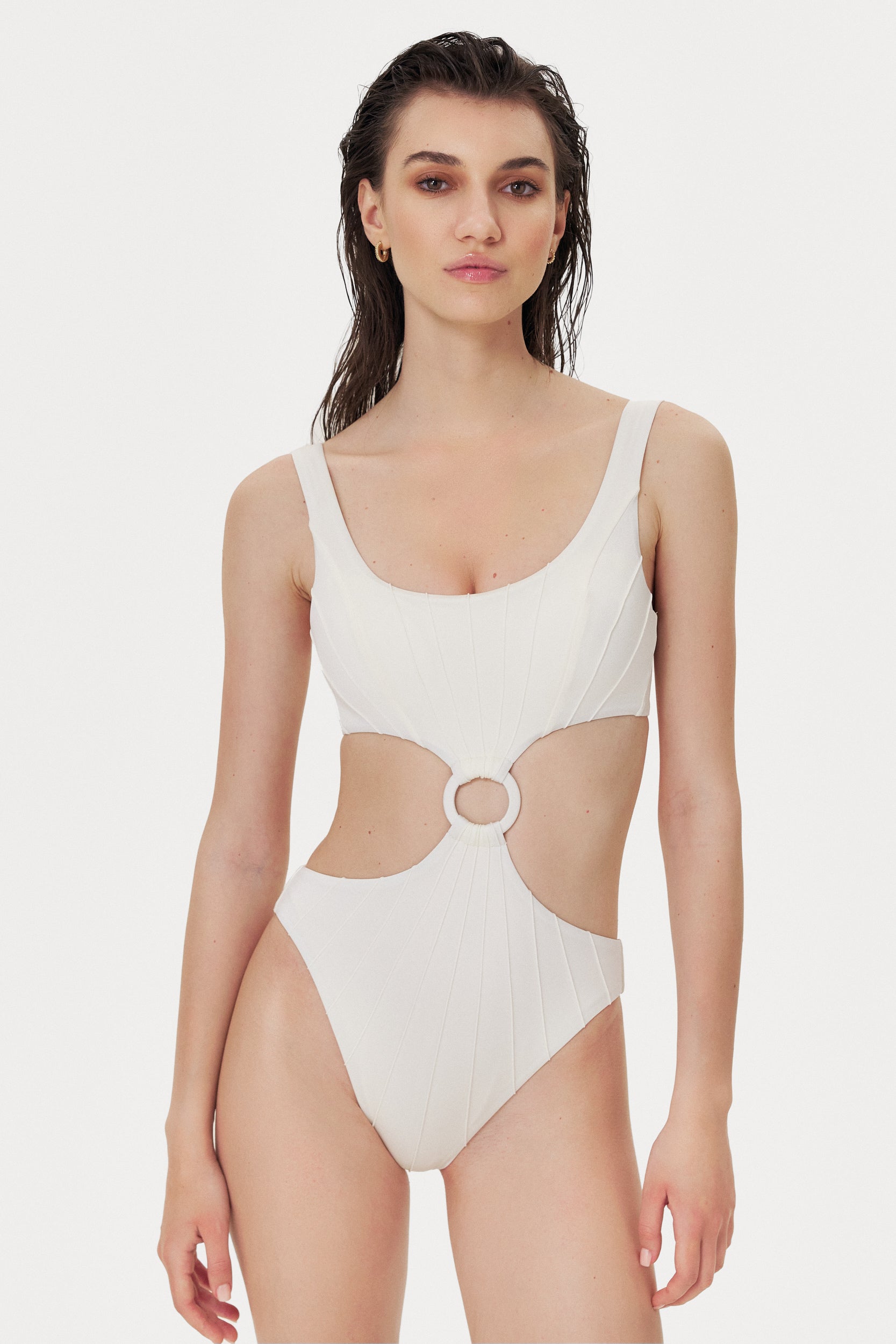 Pearl Coquillage Cut-Out One Piece