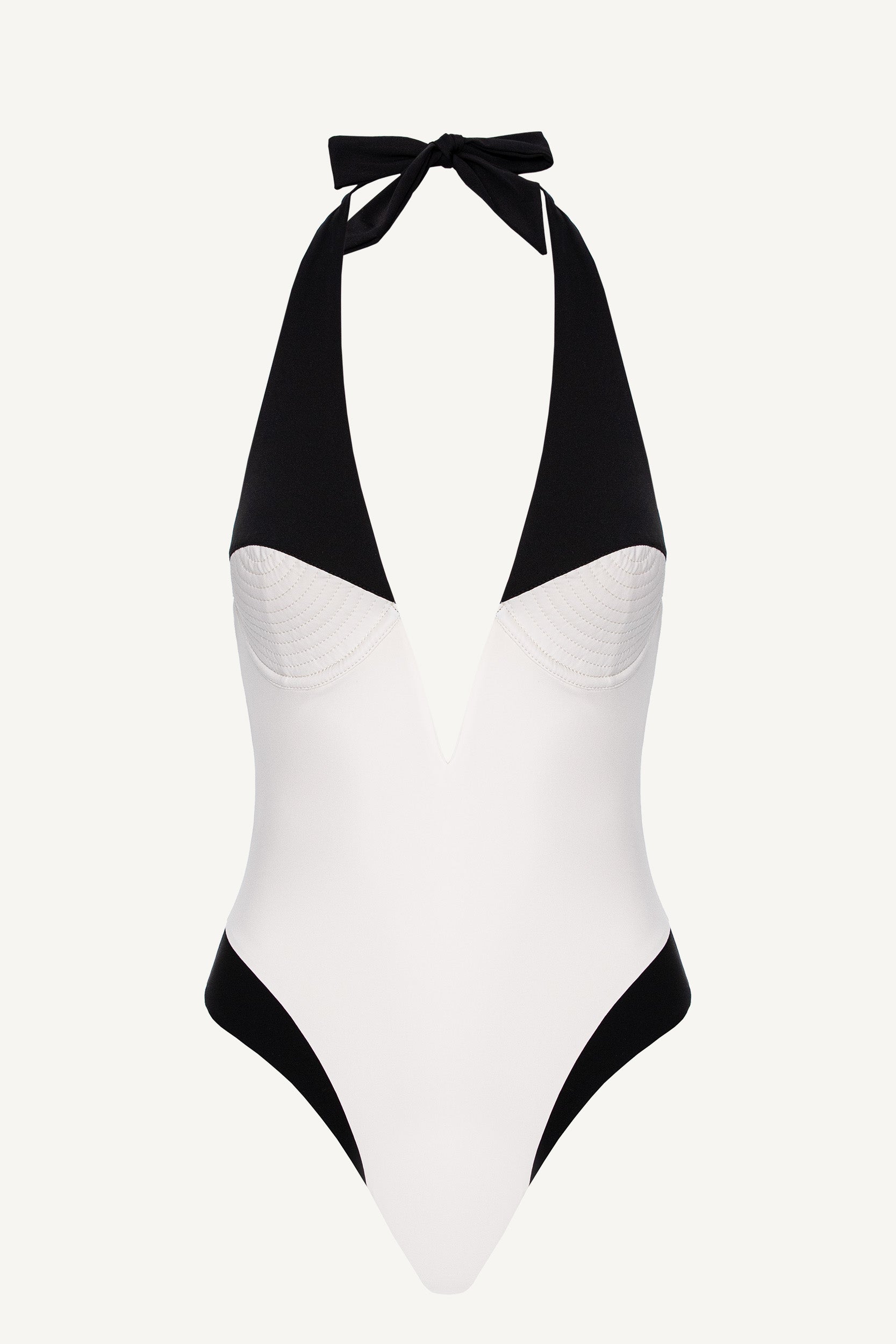 Sienna V One Piece Ivory Black