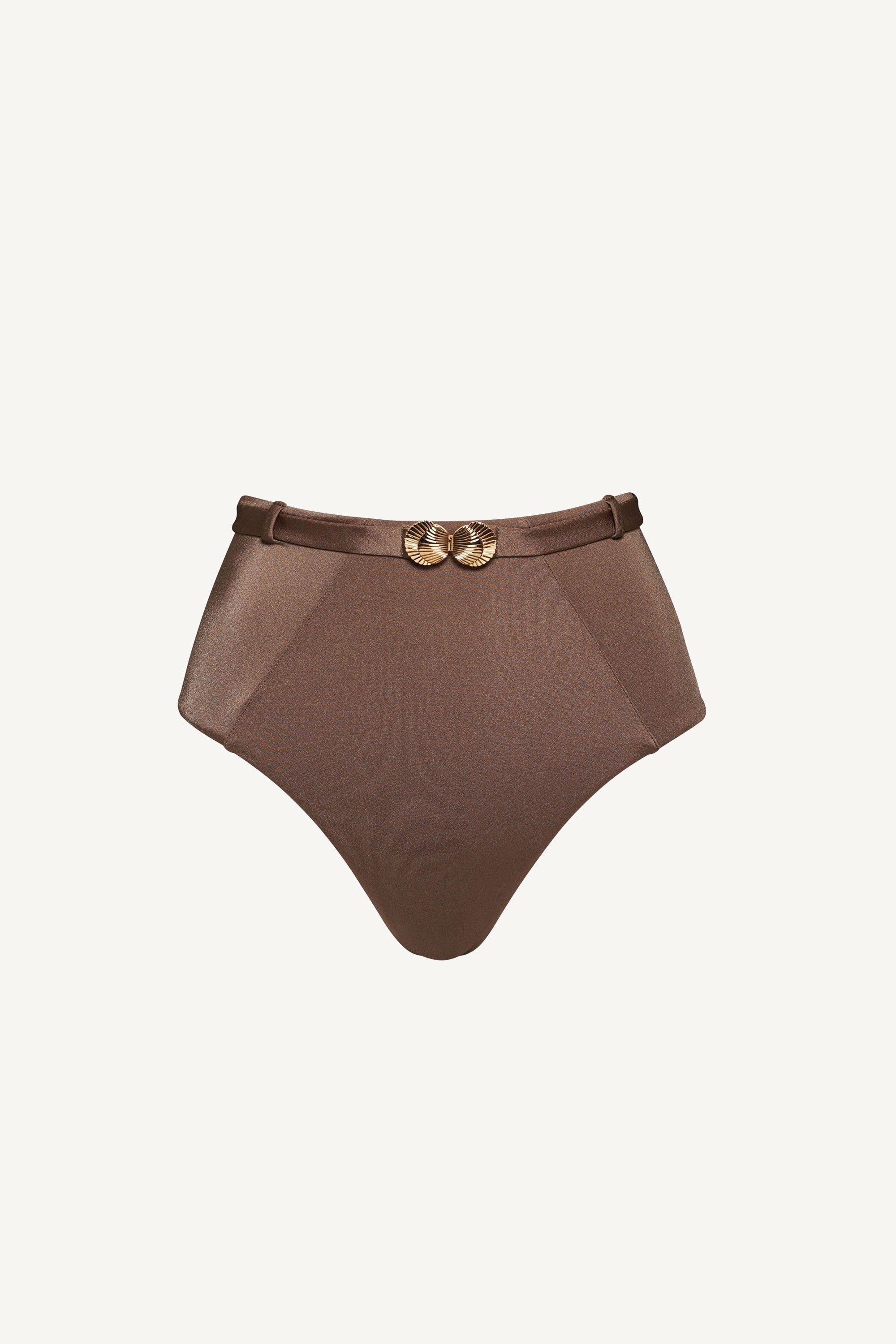 Taupe Classic High Waist Bottom