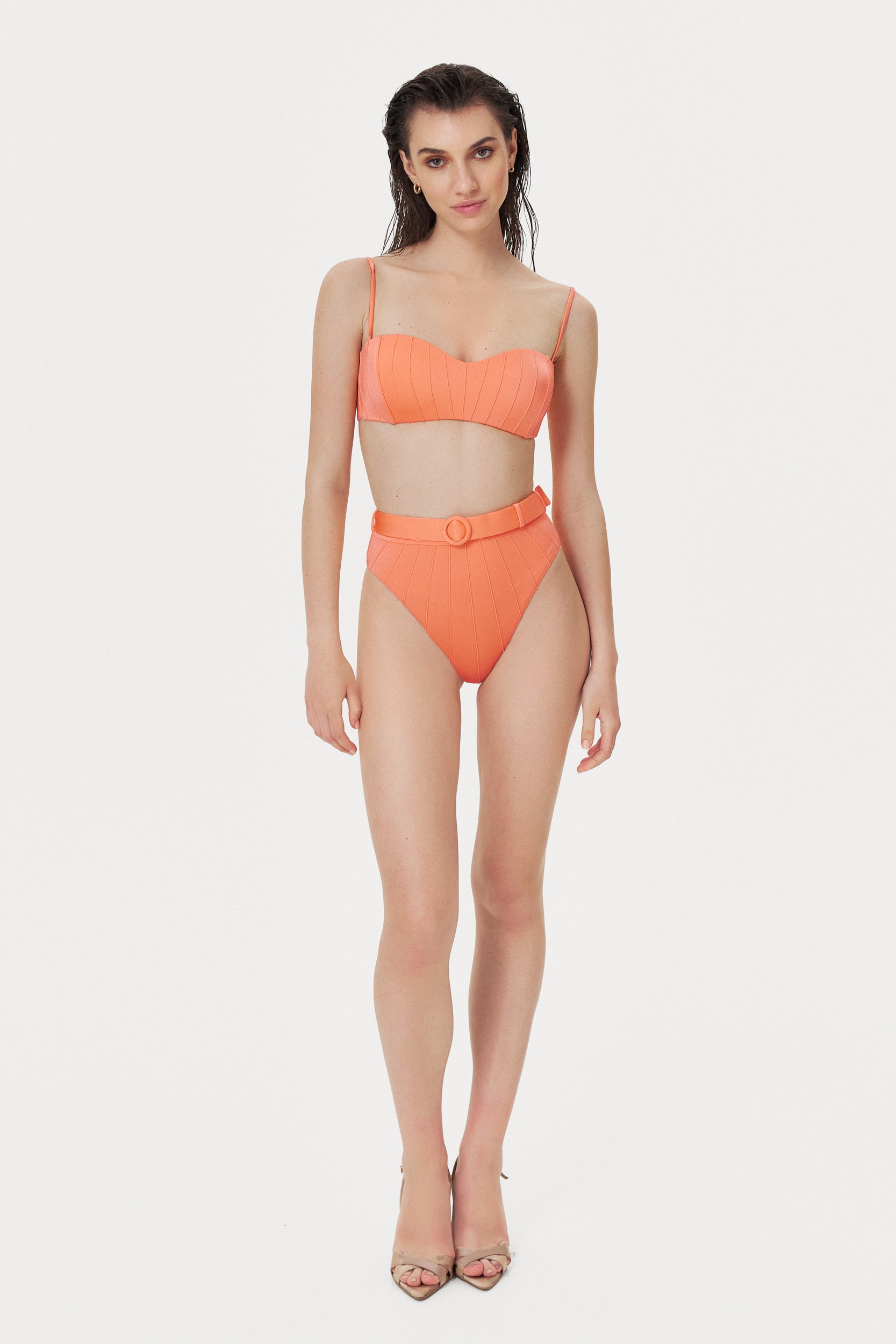 Orange Coquillage Bandeau Top