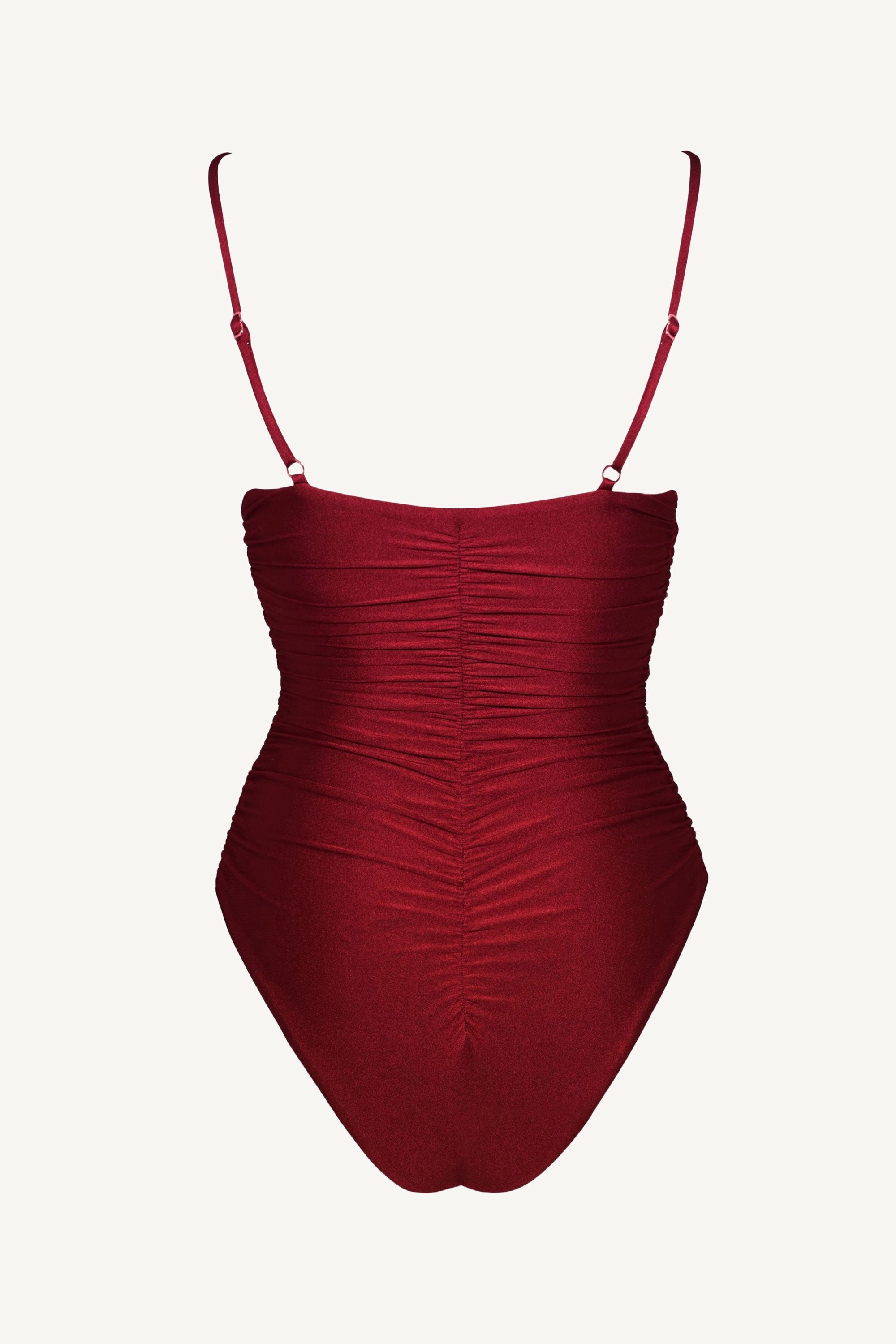 Ruby Flower Ruched One Piece