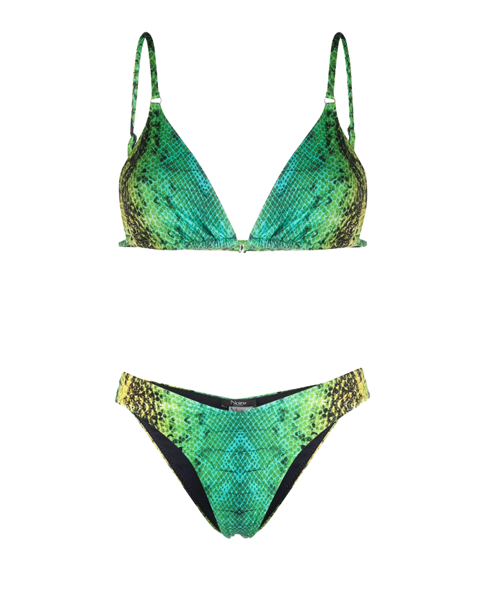Green Snake Tanning Top & V-Cut Bottom