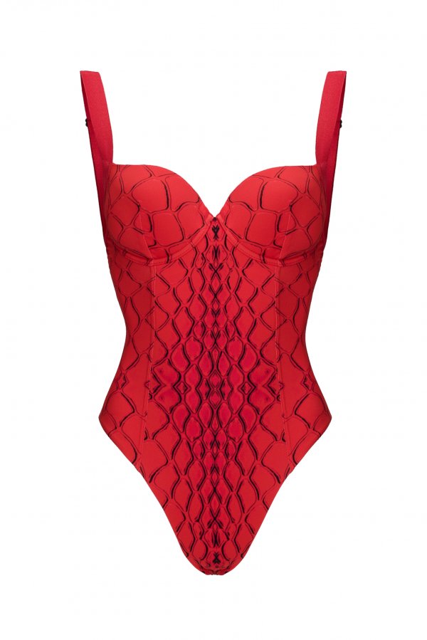 Red Snake Push-Up One Piece