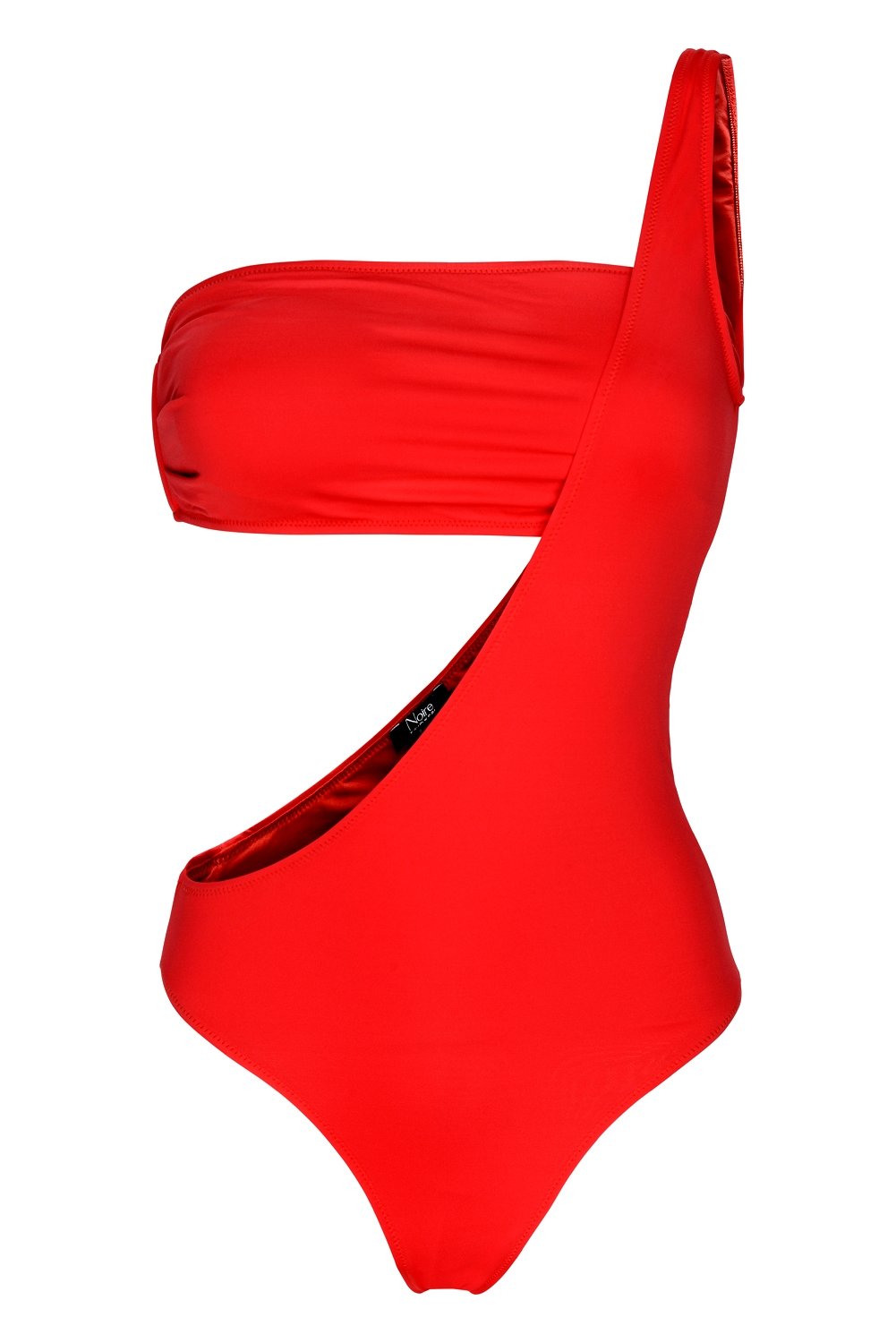 Red One-Shoulder Bandeau