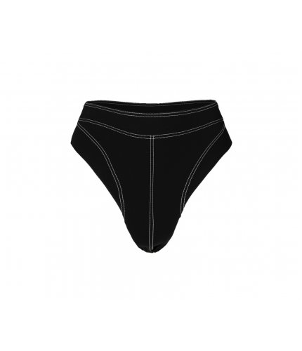 Black Corset Lines High Waist Bikini