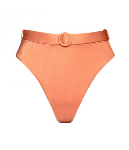 Orange High Waist Bikini Bottom