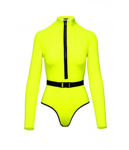 Surf-Up Neon Yellow Swimsuit