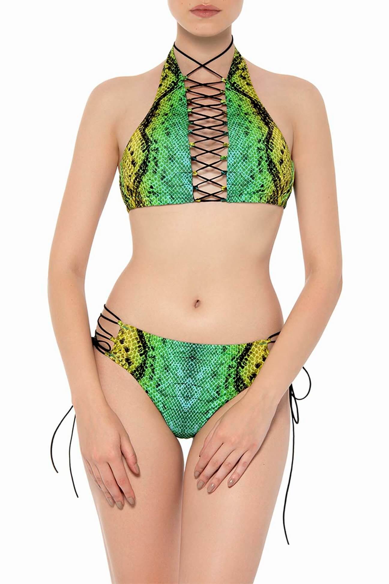Green Snake Low Rise Bikini