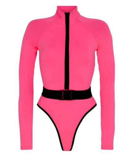 Surf-Up Neon Pink Swimsuit