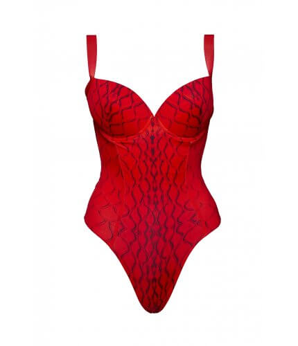 Red Snake Push-Up One Piece