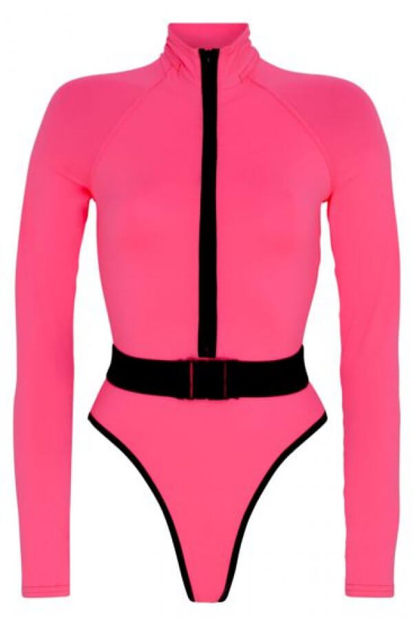 Surf-Up Neon Pink Swimsuit